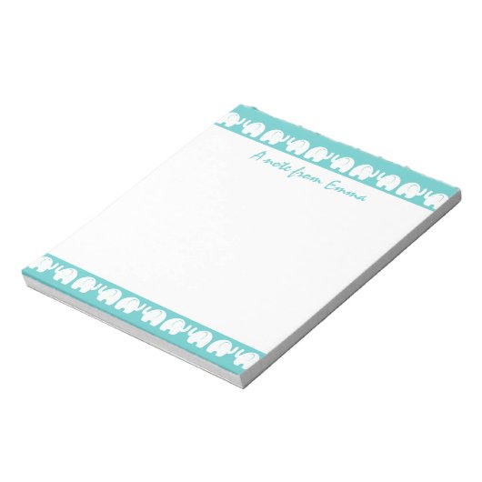 Bloc-note Eléphants dans une rangée (Tourné)