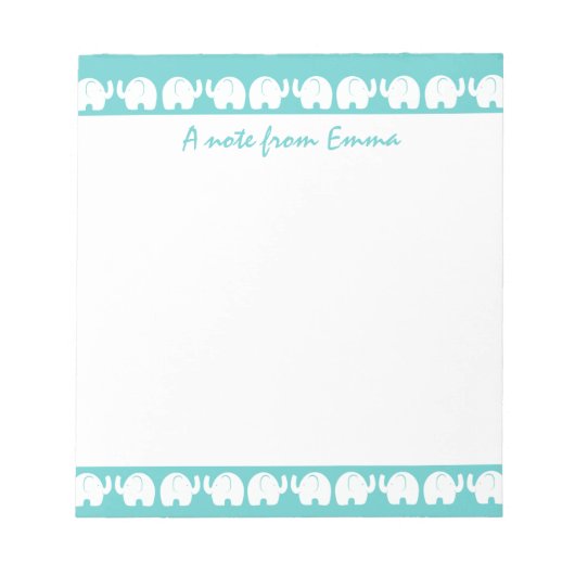 Bloc-note Eléphants dans une rangée (Devant)