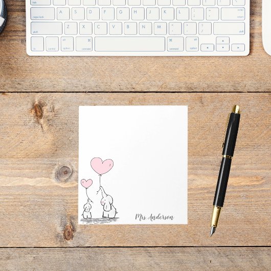 Bloc-note Eléphants mignonne mère nom enfant