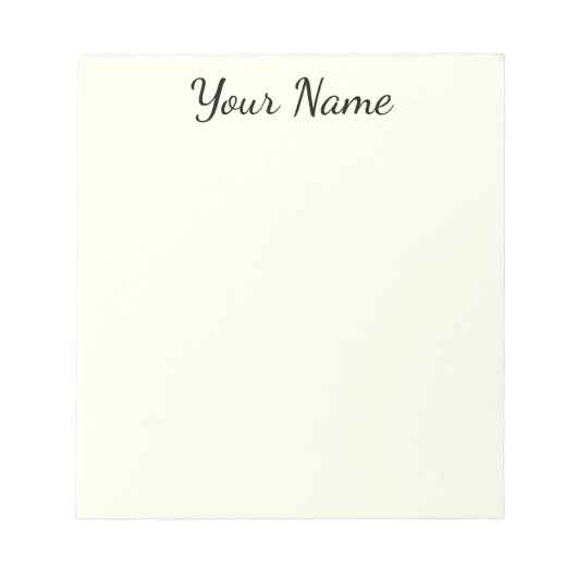 Bloc-note Elfenbein personalisiert (Devant)