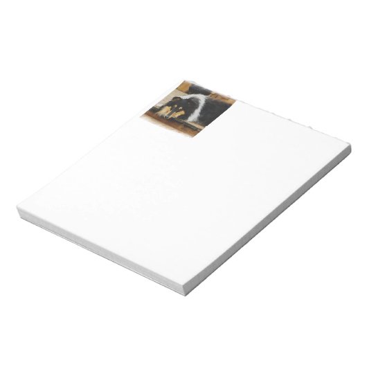 Bloc-note Elle Attend Tri Color Collie (Tourné)