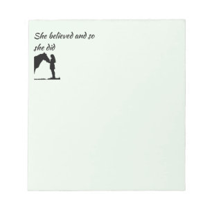 Bloc-note "Elle croyait Citation Inspirationnelle Cheval