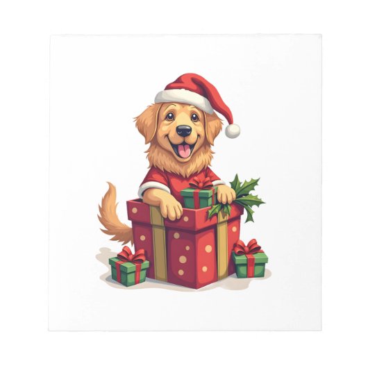 Bloc-note Emballage cadeau Golden Retriever (Devant)