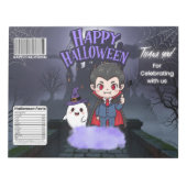 Bloc-note Emballages de sacs de chips Halloween pour vampire (Devant)