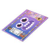 Bloc-note Emballages de sacs de chips Monster Halloween Fave (Incliné)