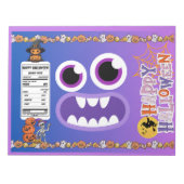 Bloc-note Emballages de sacs de chips Monster Halloween Fave (Devant)