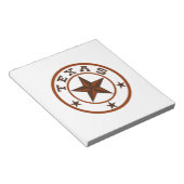 BLOC-NOTE EMBLÈME DE L'ÉTOILE DU TEXAS (Incliné)