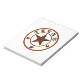 BLOC-NOTE EMBLÈME DE L'ÉTOILE DU TEXAS (Tourné)