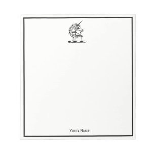 Bloc-note Emblème de tête de l'licorne héraldique