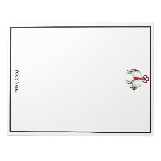 Bloc-note Emblème héraldique en laiton de bélier berceau (Devant)