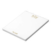 Bloc-note Emblème Royal de la Couronne Lions Monogramme Écri (Tourné)