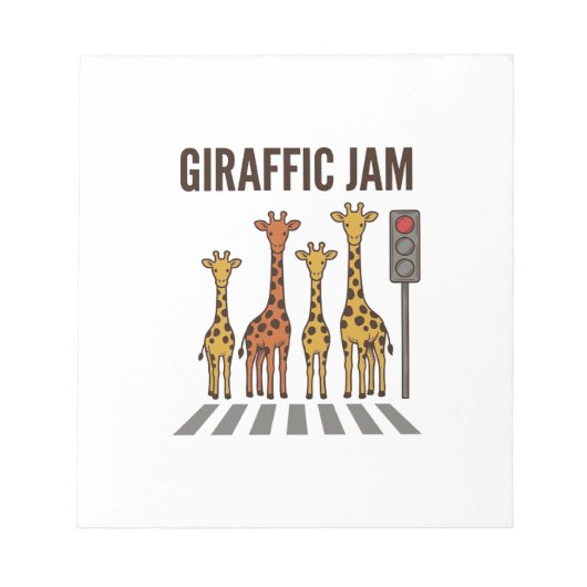 Bloc-note Embouteillage giraffic Drôle de girafe traversant (Devant)