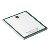 Bloc-note Emerald Green Leather Circle Logo professionnel (Incliné)