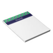 Bloc-note Emerald Navy Marocain #5DS Navy Monogramme Nom (Incliné)
