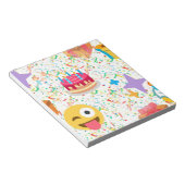 Bloc-note emoji anniversaire heureux (Incliné)