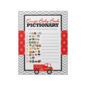 Bloc-note Emoji Baby Book Firetruck Baby shower Game Pack (Tourné)