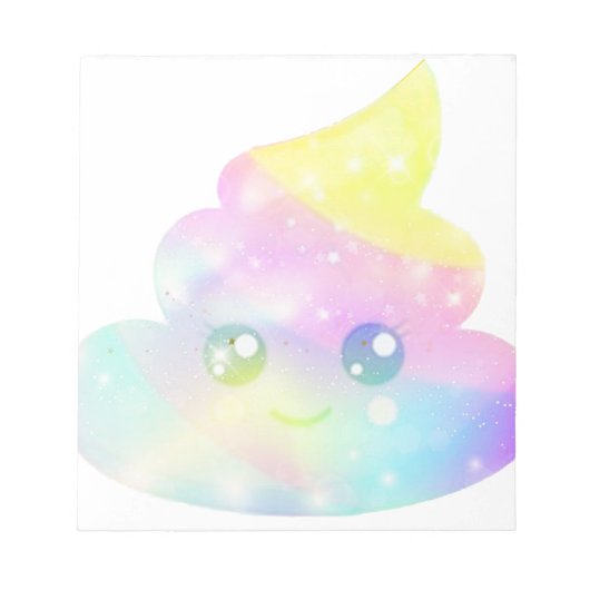 Bloc-note Emoji de caca coloré (Devant)