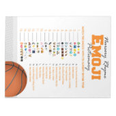 Bloc-note Emoji Nursery Rhyme Basketball Baby shower Jeu (Devant)