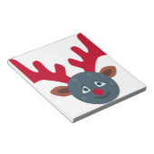 Bloc-note emoji renne de noël lune (Incliné)