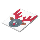 Bloc-note emoji renne de noël lune (Tourné)