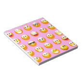 Bloc-note émoji rose pastel (Incliné)