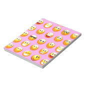 Bloc-note émoji rose pastel (Tourné)