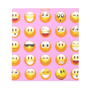 Bloc-note émoji rose pastel