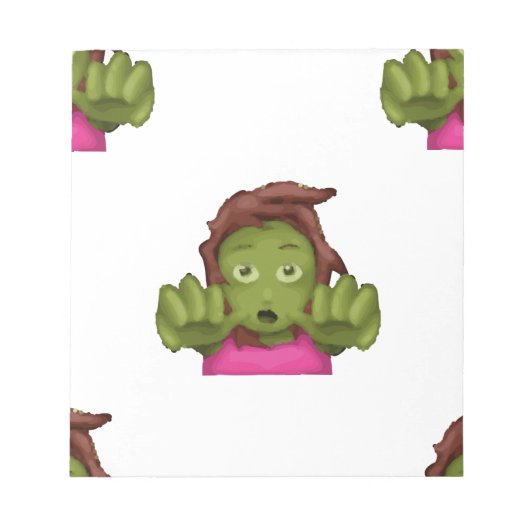 Bloc-note emoji zombie femme (Devant)