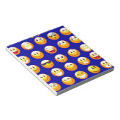 Bloc-note emojis bleu foncé (Incliné)