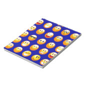 Bloc-note emojis bleu foncé (Tourné)
