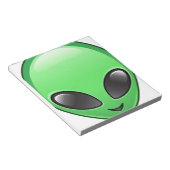 Bloc-note émoticône alien (Incliné)