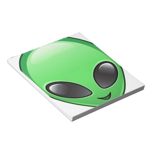Bloc-note émoticône alien (Incliné)