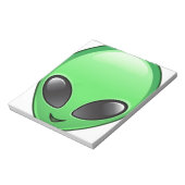 Bloc-note émoticône alien (Tourné)