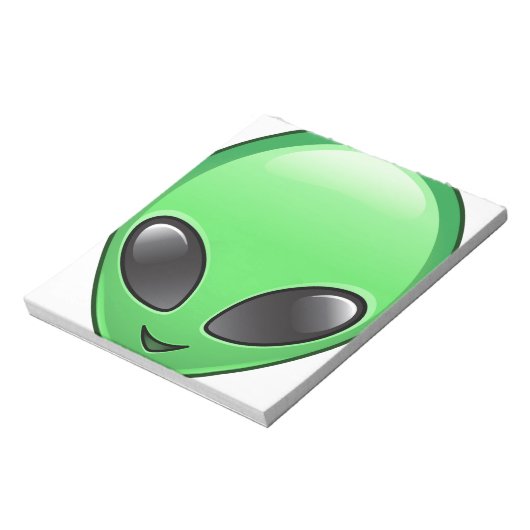 Bloc-note émoticône alien (Tourné)