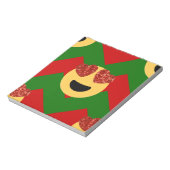 Bloc-note émoticône de coeur de noël (Tourné)