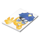 Bloc-note émoticône de police (Tourné)