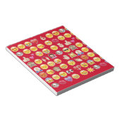 Bloc-note émoticône rouge (Incliné)