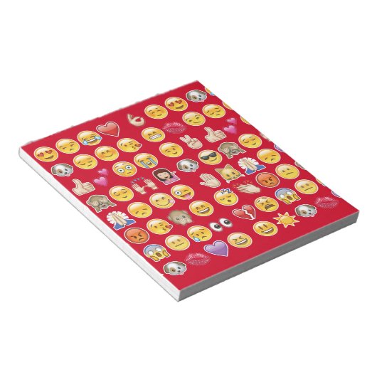 Bloc-note émoticône rouge (Incliné)