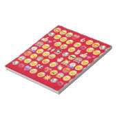 Bloc-note émoticône rouge (Tourné)