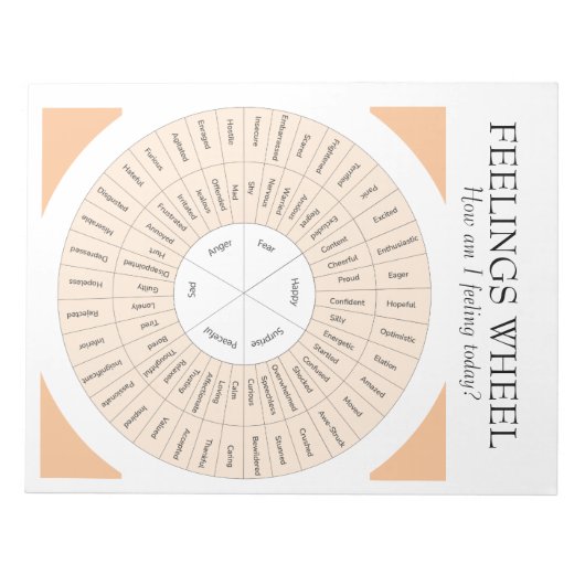 Bloc-note Émotion de l'outil Feel DBT (Devant)