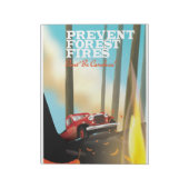 Bloc-note Empêcher les incendies de forêt affiche de sécurit (Tourné)