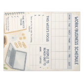 Bloc-note Emploi & Affaires Hebdomadaire Calendrier (Devant)