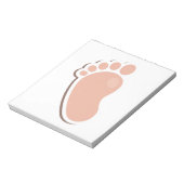 Bloc-note Empreinte de bébé de pêche (Tourné)