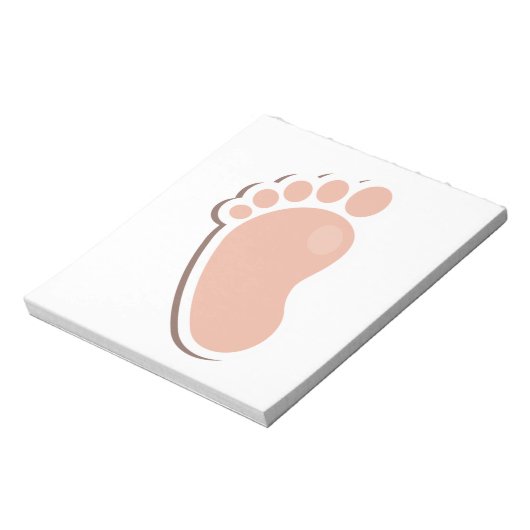 Bloc-note Empreinte de bébé de pêche (Tourné)