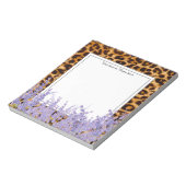 Bloc-note empreinte de léopard, guépard, tendance, floral, d (Tourné)