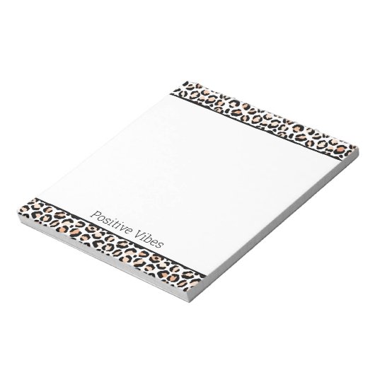 Bloc-note Empreinte de léopard noir blanc Peach (Tourné)