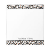 Bloc-note Empreinte de léopard noir blanc Peach (Devant)