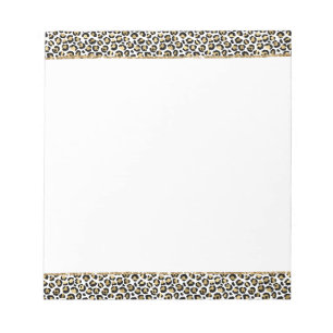 Bloc-note Empreinte de léopard noir Gold Glitz