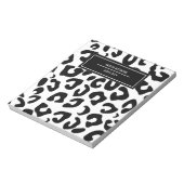 Bloc-note Empreinte de léopard noir minimal moderne (Tourné)