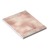 Bloc-note Empreinte de léopard Peach Rose Gold Blush Pink Gl (Incliné)